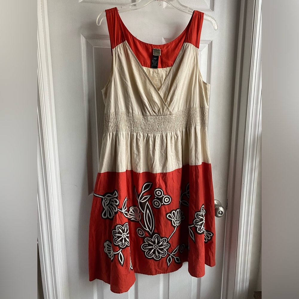 Anthropologie Lithe Luce Della Luna Embroidered Dress 14
